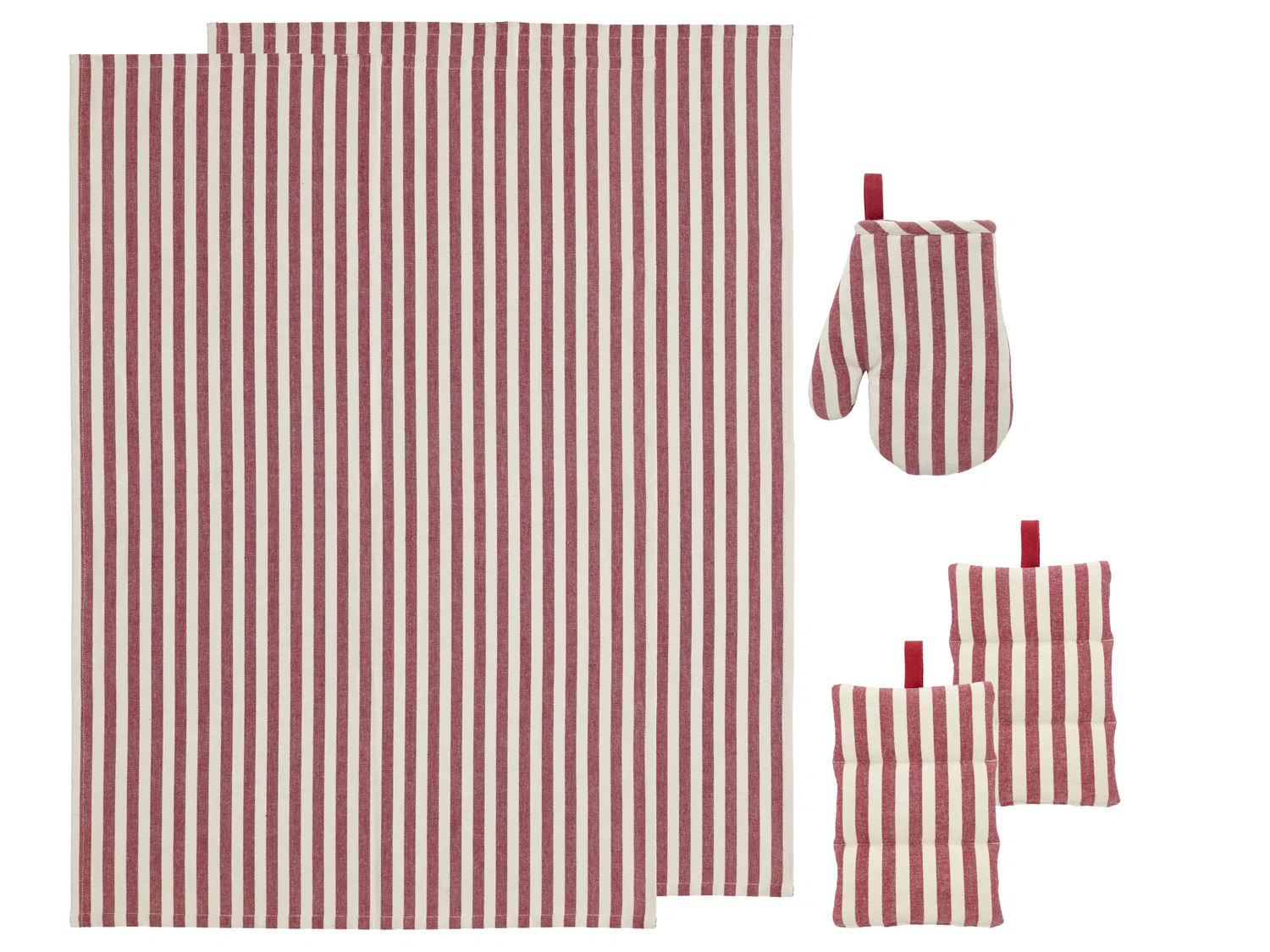 Södahl Køkkentekstiler 5 dele, Harmony, red